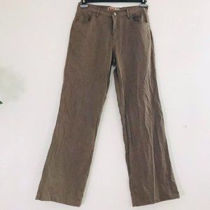 Brown and tan striped pants